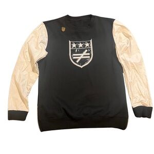 Men’s Graphic Black & Beige Pullover Sweatshirt LARGE